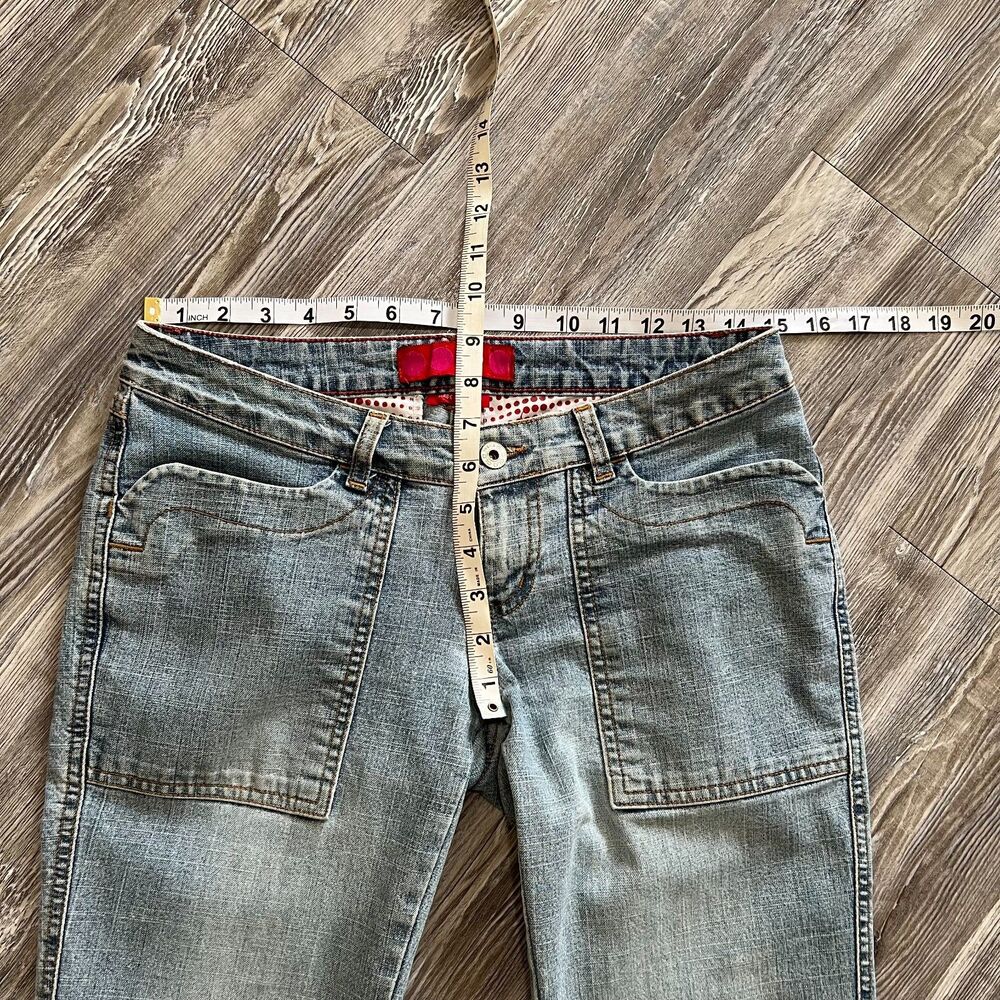 GLO Jeans Light Wash Flare Juniors 5 (30x32) Made in Egypt Y2K Style - Picture 5 of 8